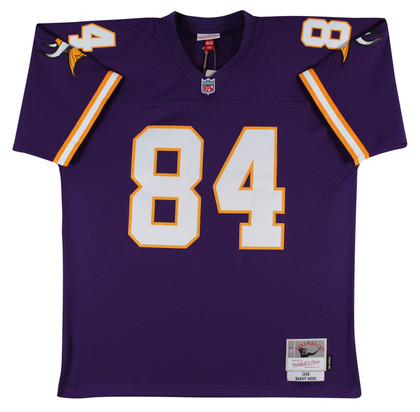 Vikings Randy Moss Authentic Signed Purple Mitchell & Ness Jersey BAS Witnessed