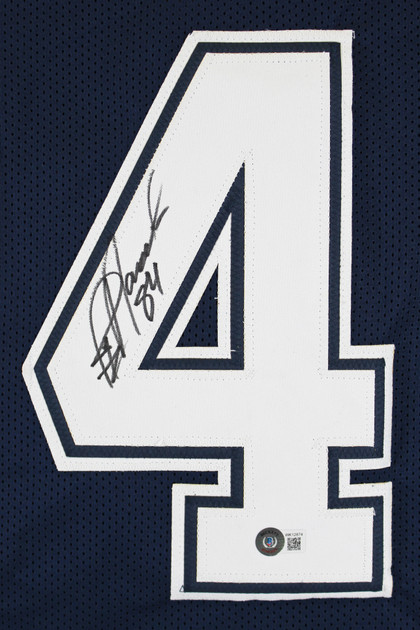Jay Novacek Authentic Signed Navy Blue Pro Style Jersey Autographed BAS Witness