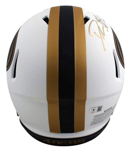 49ers Deion Sanders Signed Lunar Full Size Speed Proline Helmet BAS Witnessed