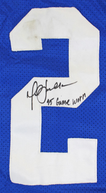 Colts Marshall Faulk "95 Game Worn" Signed Wilson Size 46 Jersey Mears & BAS