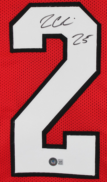 Zaven Collins Authentic Signed Red Pro Style Jersey Autographed BAS Witnessed