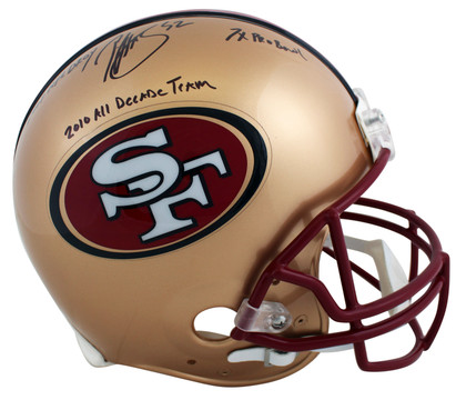 49ers Patrick Willis "3x Insc" Signed 96-08 TB Full Size Proline Helmet BAS Wit
