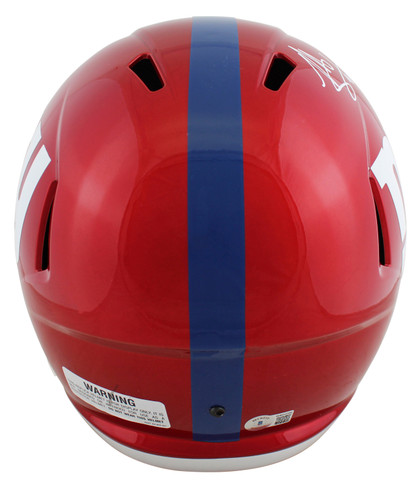 Giants Michael Strahan Authentic Signed Flash Full Size Speed Rep Helmet BAS Wit