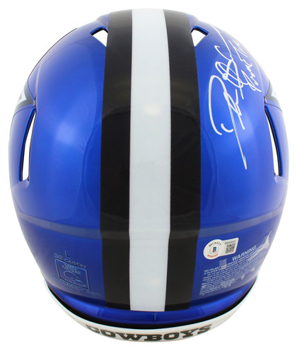 Cowboys Deion Sanders "Primetime" Signed Flash F/S Speed Proline Helmet BAS Wit