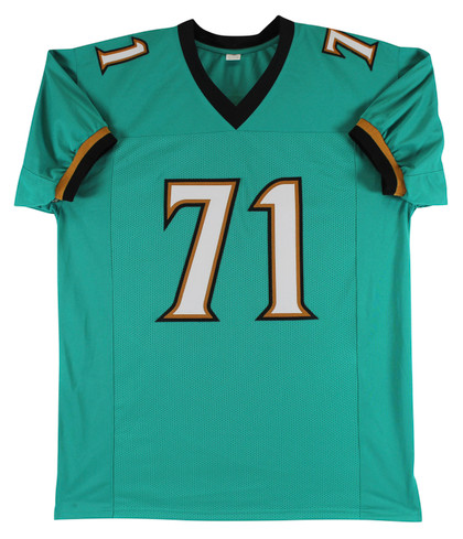 Tony Boselli "HOF 22" Authentic Signed Teal Pro Style Jersey BAS Witnessed
