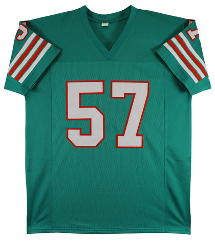 Dwight Stephenson "HOF 98" Authentic Signed Teal Pro Style Jersey BAS Witnessed