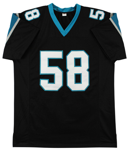 Thomas Davis Authentic Signed Black Pro Style Jersey Autographed BAS Witnessed