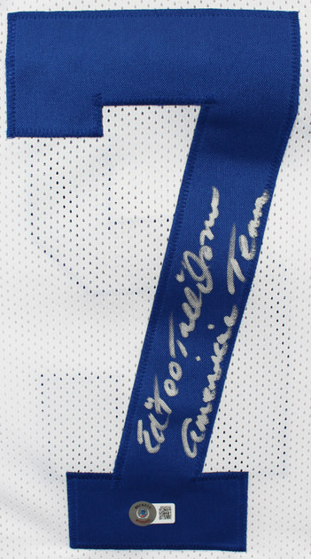 Ed "Too Tall" Jones "America's Team" Signed White Pro Style Jersey BAS Witnessed
