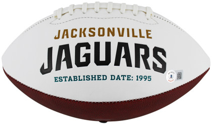 Jaguars Fred Taylor Pride Of The Jaguars Signed White Panel Logo Football BAS W