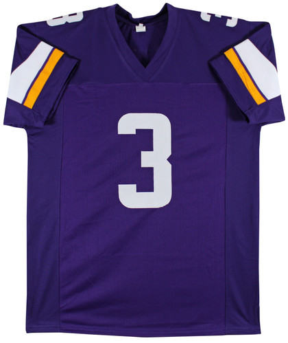 Jordan Addison Authentic Signed Purple Pro Style Jersey BAS Witnessed