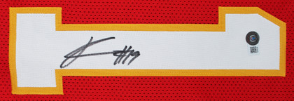 Kadarius Toney Authentic Signed Red Pro Style Jersey Autographed BAS Witnessed