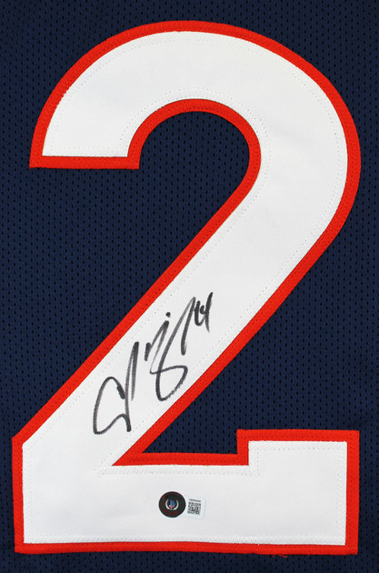 Champ Bailey Authentic Signed Navy Blue Pro Style Jersey BAS Witnessed Version 1