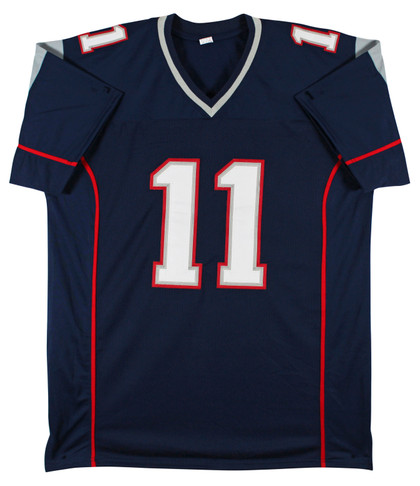 Drew Bledsoe Authentic Signed Navy Blue Pro Style Jersey BAS Witnessed