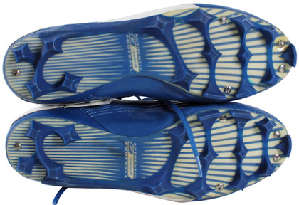 Cowboys Emmitt Smith Authentic Signed 12/21/02 Game Used Blue Reebok Cleats BAS