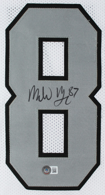 Michael Mayer Authentic Signed White Color Rush Pro Style Jersey BAS Witnessed