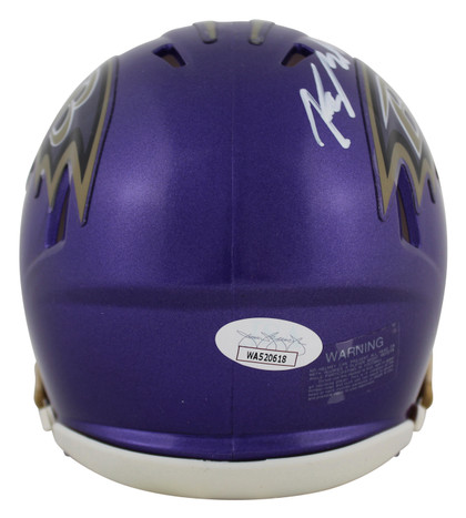 Ravens Kyle Hamilton Authentic Signed Flash Speed Mini Helmet JSA Witness