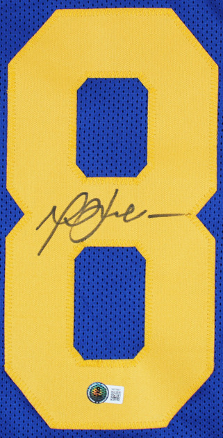 Marshall Faulk Authentic Signed Blue Pro Style Jersey BAS Witnessed 2