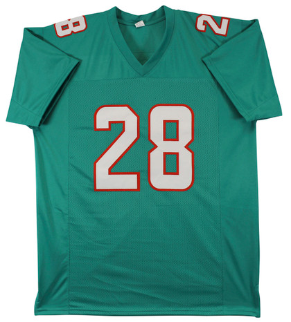 De&#x27;Von Achane Authentic Signed Teal Pro Style Jersey Autographed BAS Witnessed