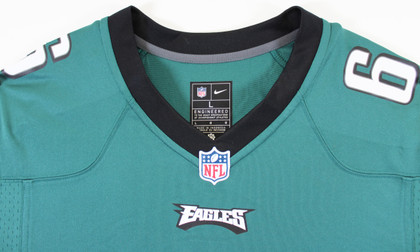 Eagles DeVonta Smith Authentic Signed Green Nike Game Jersey Fanatics Version 1