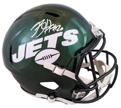 Jets Breece Hall Authentic Signed Full Size Speed Rep Helmet W/ Case Fanatics