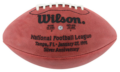 Giants Ottis Anderson "SB XXV MVP" Signed Official SB XXV Logo Nfl Football BAS