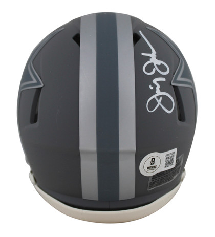 Cowboys Jimmy Johnson Authentic Signed Slate Speed Mini Helmet BAS Witnessed