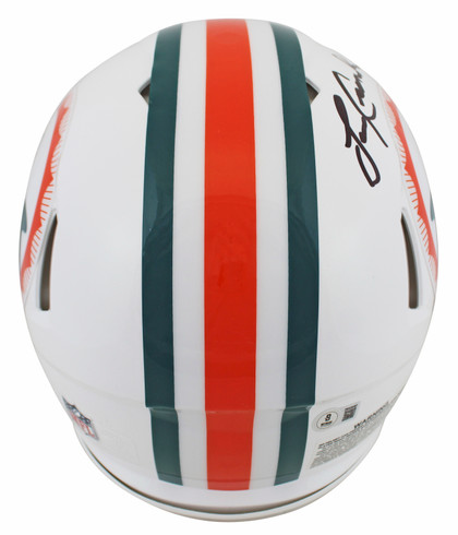 Dolphins Larry Csonka Signed Tribute Full Size Speed Proline Helmet BAS Wit