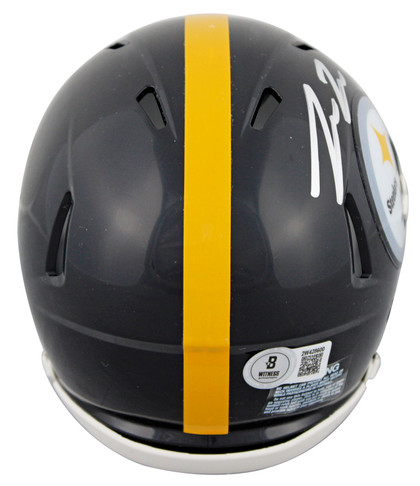 Steelers Pat Freiermuth Signed Speed Mini Helmet w/ Silver Sig BAS Witnessed