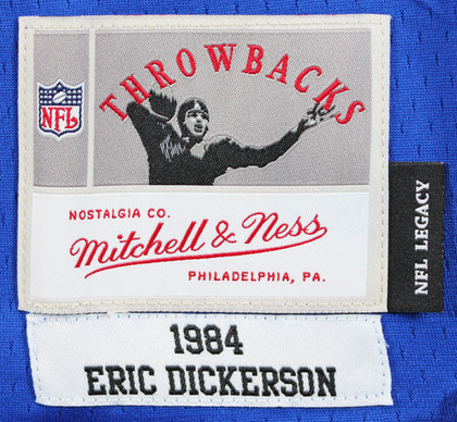 Rams Eric Dickerson "Career Stat" Signed Blue Mitchell & Ness Jersey BAS Witness