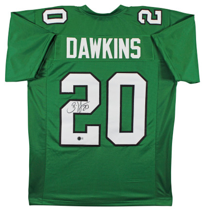 Brian Dawkins Authentic Signed Kelly Green Pro Style Jersey BAS Witnessed