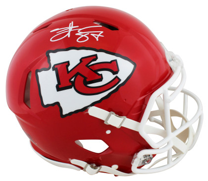 Chiefs Travis Kelce Signed Full Size Speed Proline Helmet W/ Case BAS Witnessed