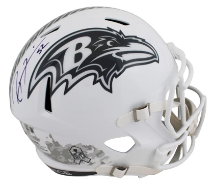 Ravens Ray Lewis Signed STS III Full Size Speed Rep Helmet W/ Case BAS Witnessed
