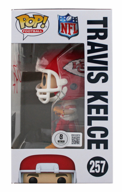 Chiefs Travis Kelce Authentic Signed #257 Funko Pop Vinyl Figure BAS Witnessed