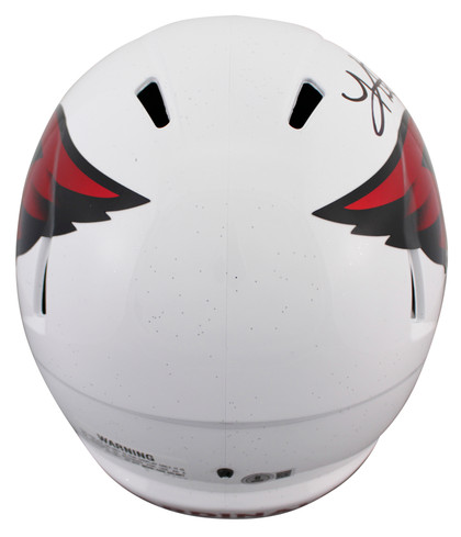 Cardinals Kurt Warner Signed 2023 Full Size Speed Rep Helmet BAS Witnessed