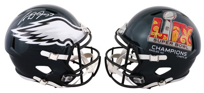 Eagles Cooper DeJean Signed SB LIX Champs Full Size Speed Rep Helmet W/ Case FAN