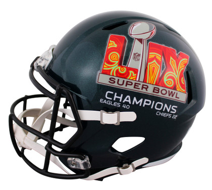 Eagles Cooper DeJean Signed SB LIX Champs Full Size Speed Rep Helmet W/ Case FAN