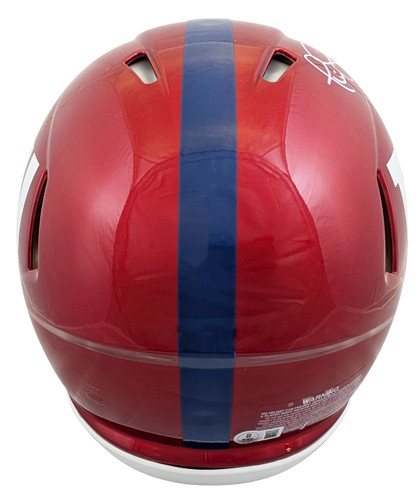 Giants Phil Simms "SB XXI MVP" Signed Flash Full Size Speed Proline Helmet BAS W