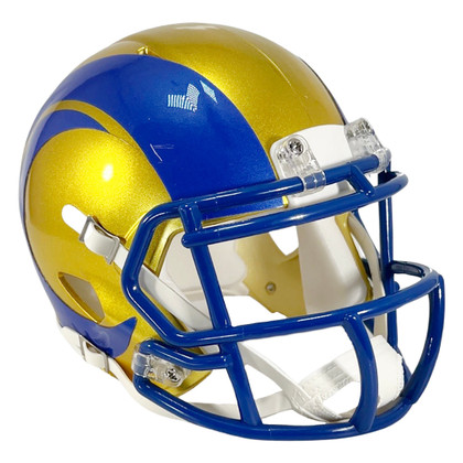 Marshall Faulk Signed Los Angeles Rams Flash Speed Mini Replica Football Helmet (JSA)