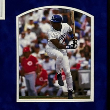 Darryl Strawberry Signed Los Angeles White Custom Suede Matte Framed Baseball Jersey