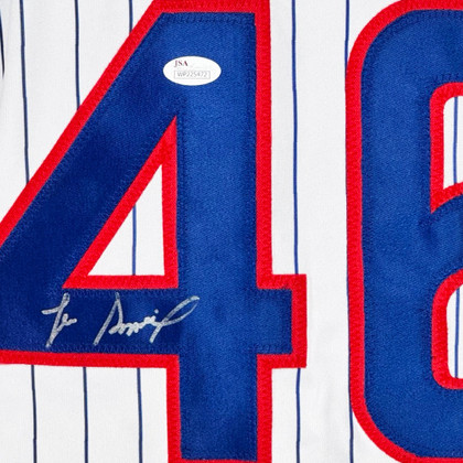 Lee Smith Signed Chicago Pinstripe Baseball Jersey (JSA)