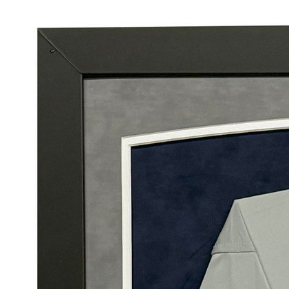 Wade Boggs Signed New York Grey Custom Suede Matte Framed Baseball Jersey