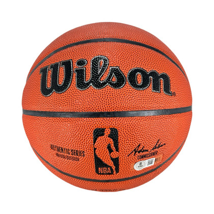 Larry Bird Signed Wilson NBA Authentic Series Basketball Silver Ink (JSA)