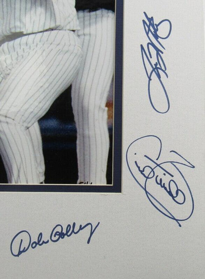 New York Yankees Dwight Gooden Darryl Strawberry Jim Leyritz +18 Signed Matted Photo JSA XX38390