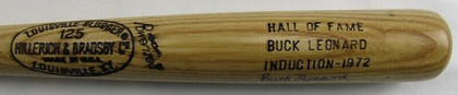 Buck Leonard Signed Louisville Slugger Baseball Bat JSA AC15696