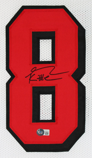 George Kittle Authentic Signed White Pro Style Jersey w/ Dropshadow BAS Witness