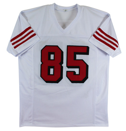 George Kittle Authentic Signed White Pro Style Jersey w/ Dropshadow BAS Witness