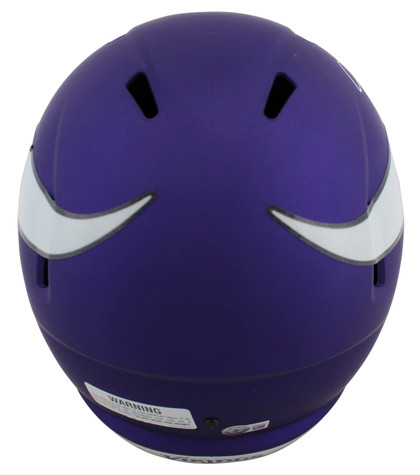Vikings Justin Jefferson Authentic Signed Full Size Speed Rep Helmet BAS Witness