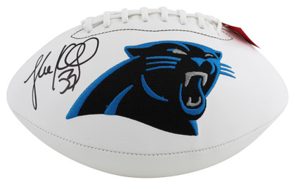 Panthers Luke Kuechly Signed Wilson White Panel Logo Football BAS Witnessed