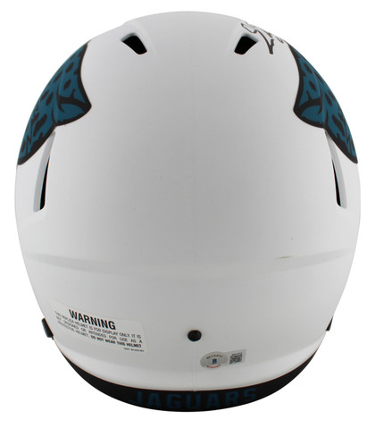 Jaguars Evan Engram Signed Lunar Full Size Speed Rep Helmet w/ Case BAS Witness