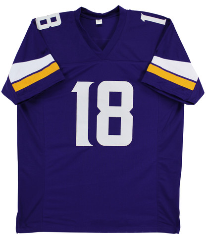 Justin Jefferson Signed Purple Pro Style Jersey Autographed BAS Witnessed